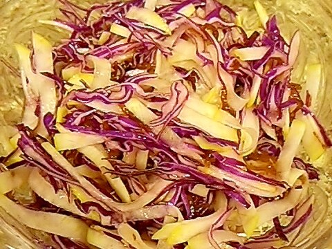 大根と紫キャベツのもずく酢サラダ